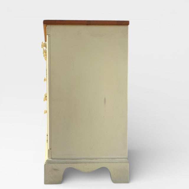 Late 20th Century Vintage Painted Wood Sideboard With Paneled Doors For Sale - Image 5 of 18