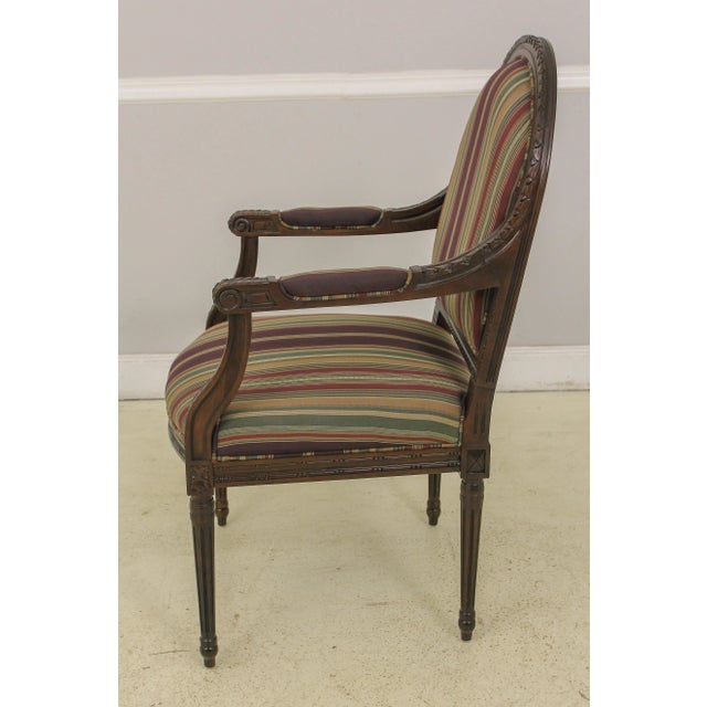 French French Louis XV Style Upholstered Armchair For Sale - Image 3 of 13