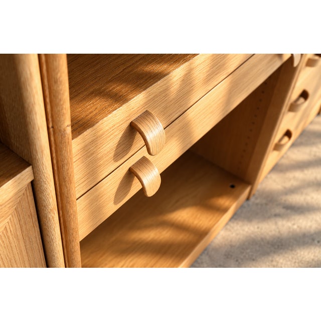 Wood Vintage Danish Wall Unit with Cabinets, 1960s For Sale - Image 7 of 12