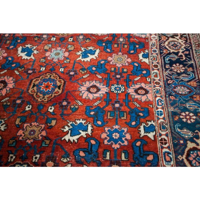 1910s Antique Persian Bijar Area Rug - 4'5" x 7'3" For Sale - Image 5 of 6