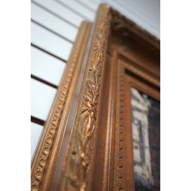 European Street Artist Signed Oil Painting on Canvas For Sale - Image 10 of 12