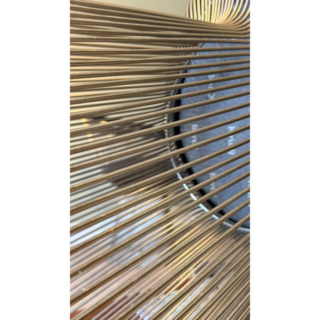 Metal Silver Armchairs in Black Upholstery by Warren Platner for Knoll, 1950s, Set of 2 For Sale - Image 7 of 17