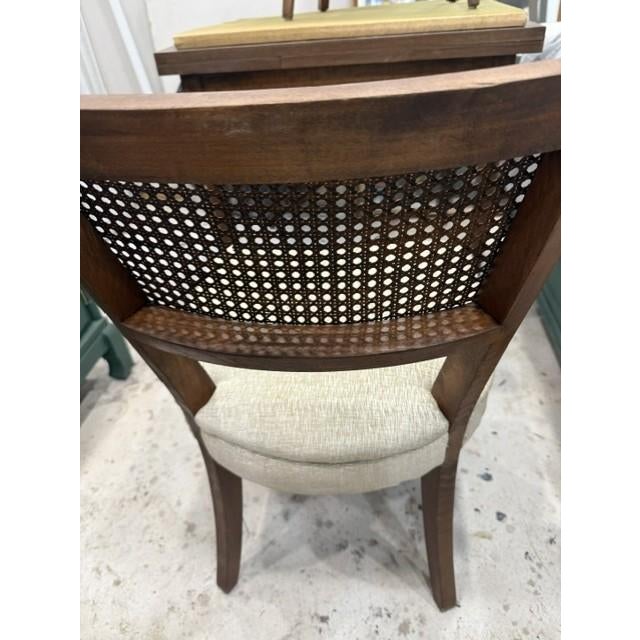 Brown Vintage Mid-Century Modern Expandable Dining Set With Cane Back Chairs For Sale - Image 8 of 10