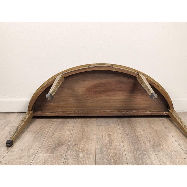 George III Style English Painted Demilune Console, Circa 1920 For Sale - Image 13 of 13