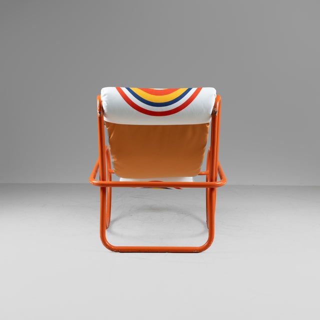 Metal Set of Locus Solus Lounge Chair and Ottoman by Gae Aulenti for Poltronova, 1970s For Sale - Image 7 of 18
