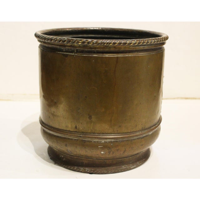 Mid-19th Century French Circular Brass Jardiniere For Sale In Raleigh - Image 6 of 8