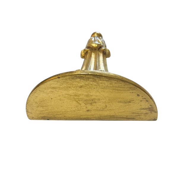 Mid 20th Century Mid 20th Century Pair Italian Hollywood Regency Style Carved Gilt Wood Fluted Wall Brackets For Sale - Image 5 of 10