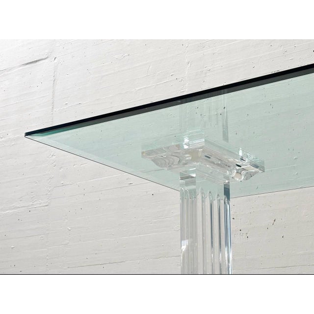 Glass Table in Acrylic Glass by Fabianart, 1980s For Sale - Image 13 of 18