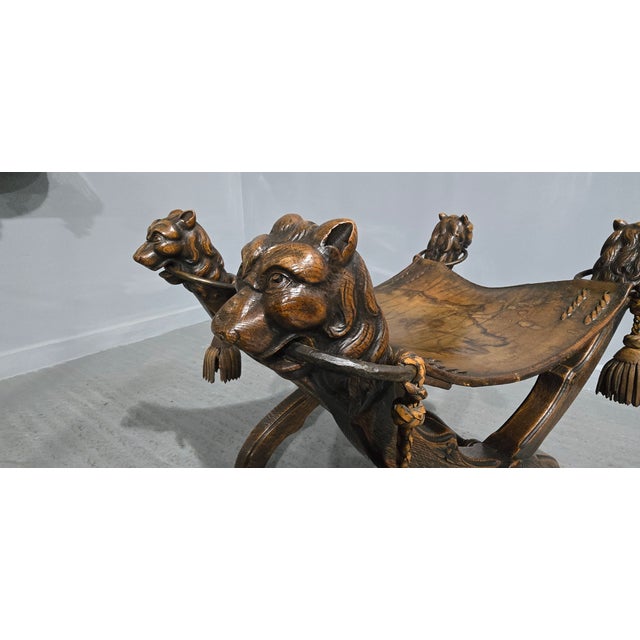 Walnut X Framed Stool, 1880s For Sale - Image 11 of 16