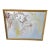 Vintage Bird Painting on Silver Board – Mid-Century Modern Gold Frame Artwork For Sale