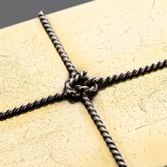 Vintage 20th Century Italian Gilt Silver Cigar Box from Tiffany & Co, 1960s For Sale - Image 15 of 17