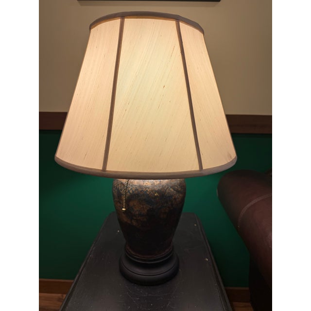 17th Century Persian Fritware Jar Mounted as Lamp For Sale - Image 4 of 12