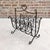 1970s Shabby Chic Wrought Iron Rattan Magazine Rack For Sale - Image 4 of 8