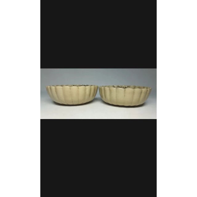 1910s Antique Japanese Rinka Bowls- A Pair For Sale - Image 5 of 6