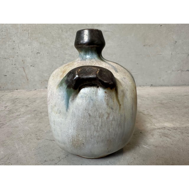 White Ceramic Vase from Willy Biron, 1960 For Sale - Image 8 of 9