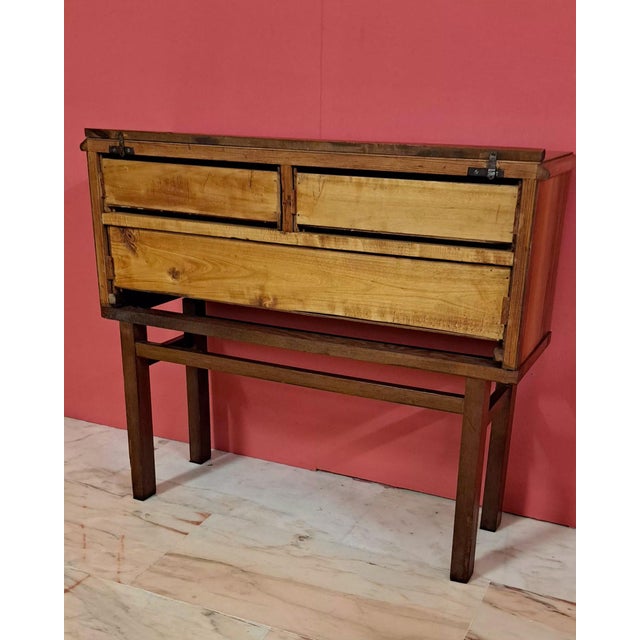 Mid-Century Sideboard in Brass and Walnut, 1965 For Sale - Image 10 of 11