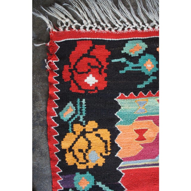 Turkish 1940s Turkish Wool Kilim Area Rug-4′9″ × 7′4″ For Sale - Image 3 of 13
