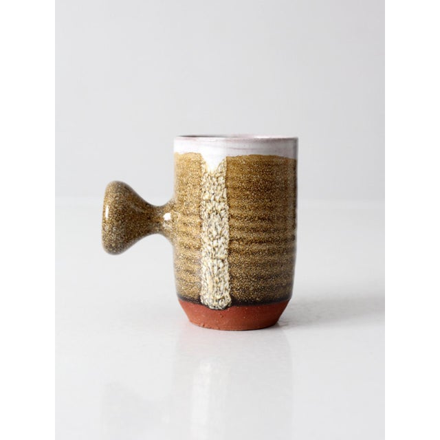 Late 20th Century Vintage Handmade Studio Pottery Mug For Sale - Image 5 of 11