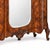 Baroque Venetian Hand-Carved Walnut & Burl Walnut Wardrobe with Mirror, 1910s For Sale - Image 4 of 13