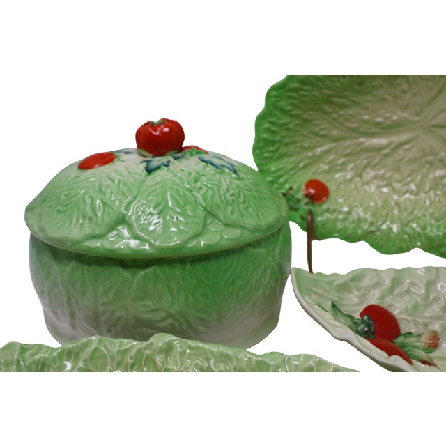 Vintage Carlton Ware & Beswick Lettuce-and-Tomato Collection With Japanese Covered Bowl — Set of 5 For Sale - Image 9 of 18