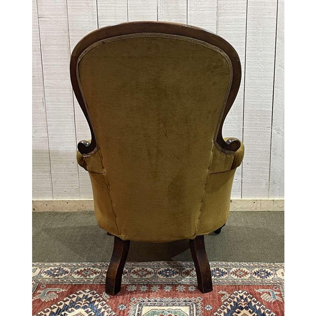 19th Century Victorian Armchair in Mahogany For Sale - Image 6 of 12