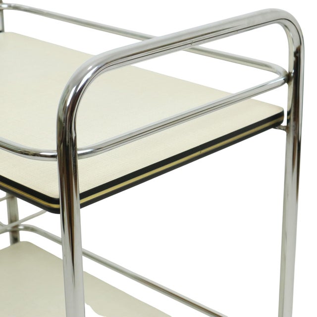 Vintage Serving Cart in Chrome, 1960s For Sale - Image 13 of 16