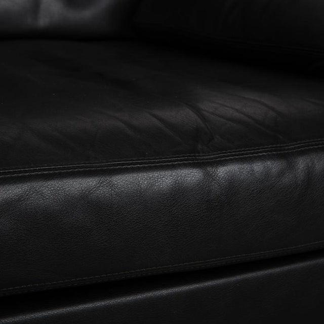 Animal Skin Two-Seater Sofa in Black Leather with Headrest from Cor For Sale - Image 7 of 17