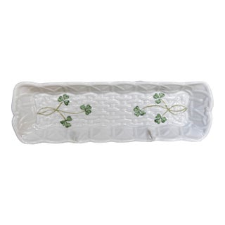 Made in Ireland Vintage Belleek Mint Server For Sale