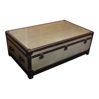 Silver Leaf Hardwood Trunk Style Table For Sale