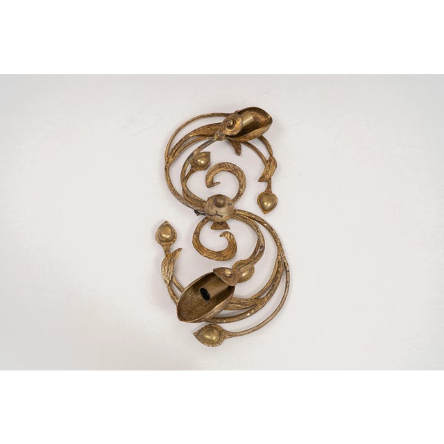 Mid-Century Modern Bronze Wall Light For Sale - Image 3 of 11