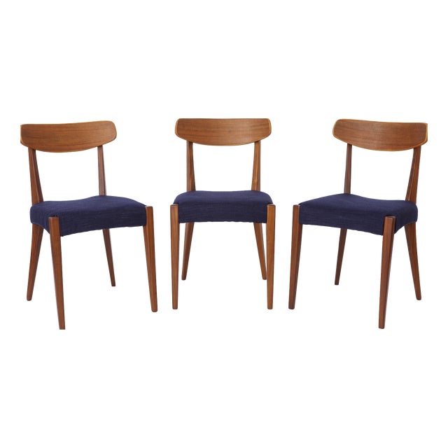 Vintage Danish Teak Chairs, 1960s, Set of 3 For Sale