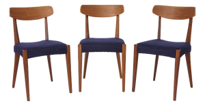 Vintage Danish Teak Chairs, 1960s, Set of 3