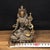 Early 21st Century Vintage Bronze Green Tara Statue With Gemstone Inlays For Sale - Image 5 of 9
