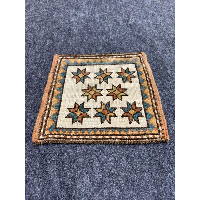 Turkish Yastik Rug 1'3" x 1'2" For Sale - Image 4 of 5