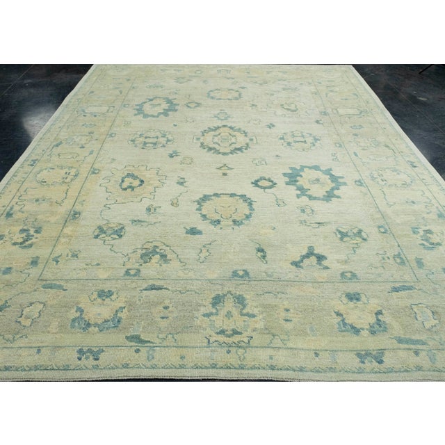 Turkish Oushak Rug 9'1" x 11'9" #18557 Explore a curated collection of hallway runners, wool rugs, and handmade...