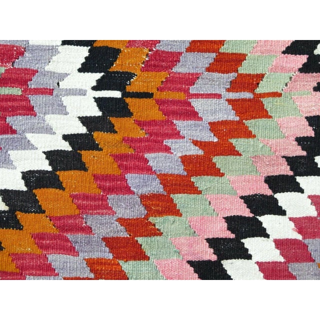 1960's Turkish Flatweave Rug - L 63"x105" For Sale - Image 10 of 12