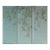 Hand-Painted Chinoiserie Dupioni Silk Botanical Wall Panels in Celadon, Set of 3 For Sale