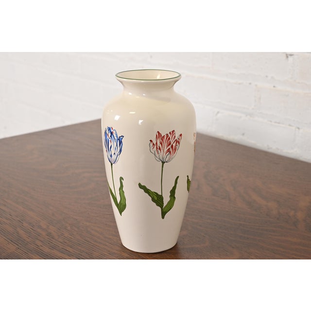 Tiffany and Co. Tiffany & Co. "Tiffany Tulips" Porcelain Vase For Sale - Image 4 of 12