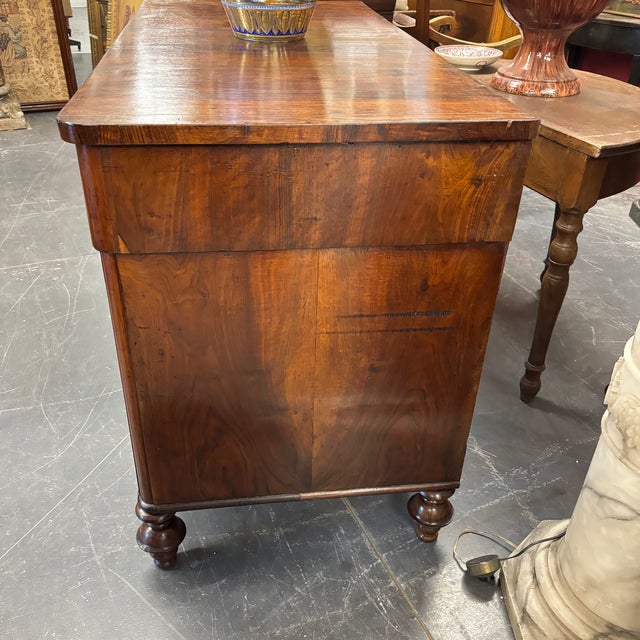 Brown Antique Charles X Sideboard in Veneered Walnut, 1800s For Sale - Image 8 of 18