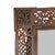 Mid 20th Century Mid-Century Modern Moroccan Hand-Carved Lattice Wood Mirror, Red Frame, Boho, 24.7"h For Sale - Image 5 of 6