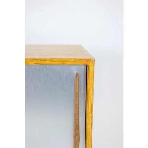 Metal Low Ash Sideboard with Sliding Doors, 1960s For Sale - Image 7 of 12