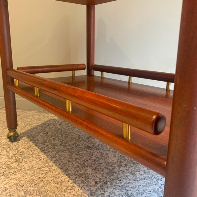 Teak Service Trolley attributed to Ilmari Tapiovaara for La Permanente Mobili Cantù, 1960s For Sale - Image 9 of 12