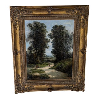 Mid Nineteenth Century, English Landscape Painting Titled Near Edmonton by Alfred Vickers. For Sale