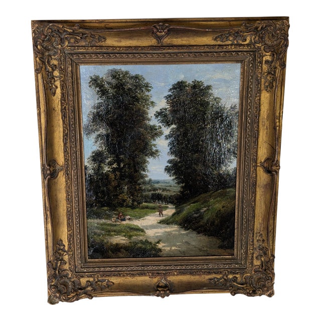 Mid Nineteenth Century, English Landscape Painting Titled Near Edmonton by Alfred Vickers. For Sale