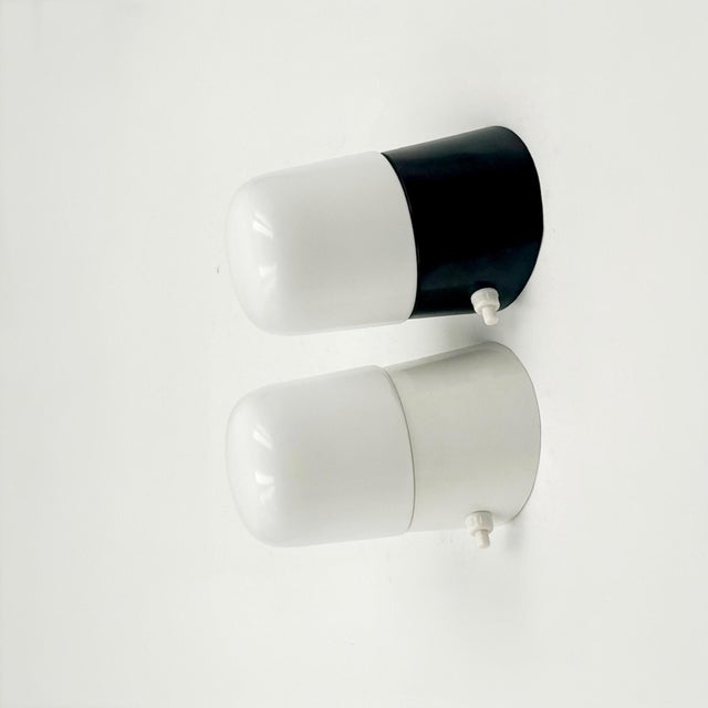 Italian Opaline Glass Wall Lights with Integrated Switches, 1970s, Set of 2 For Sale - Image 14 of 14