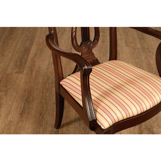 Early 21st Century Henkel Harris Mahogany Set Of Eight Lyre Back Dining Chairs For Sale - Image 5 of 18