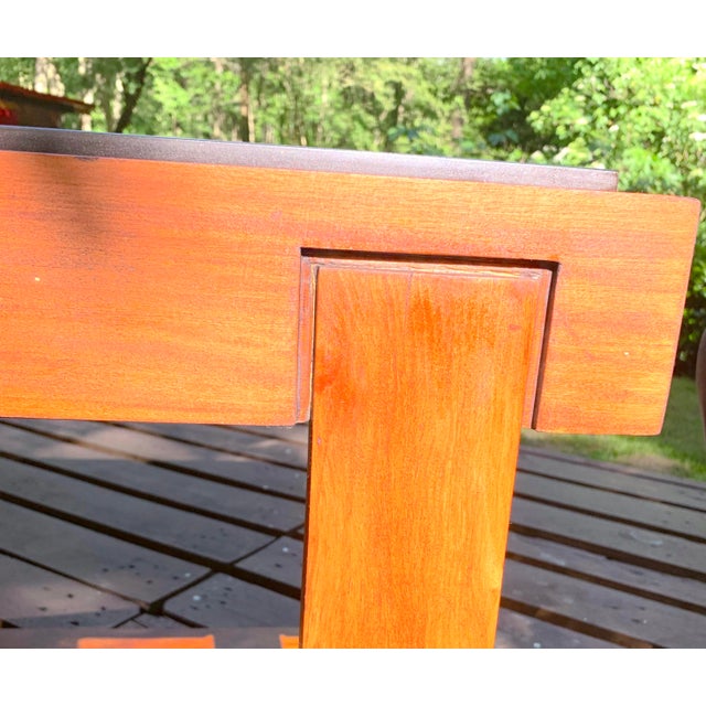 Mid-Century Modern Rosewood Coffee/End Table, With Black Glass Top, Brazil 1970's For Sale - Image 3 of 5