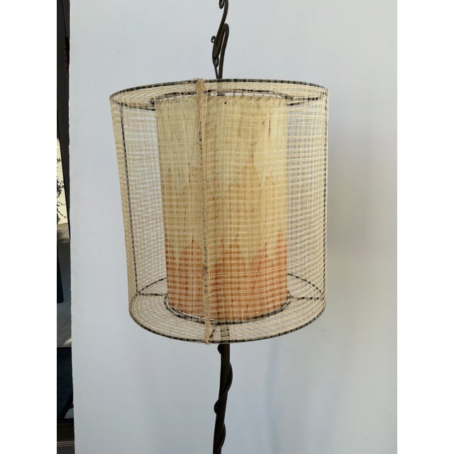 Metal John Richard Sculptural Iron & Stone Floor Lamp For Sale - Image 7 of 7