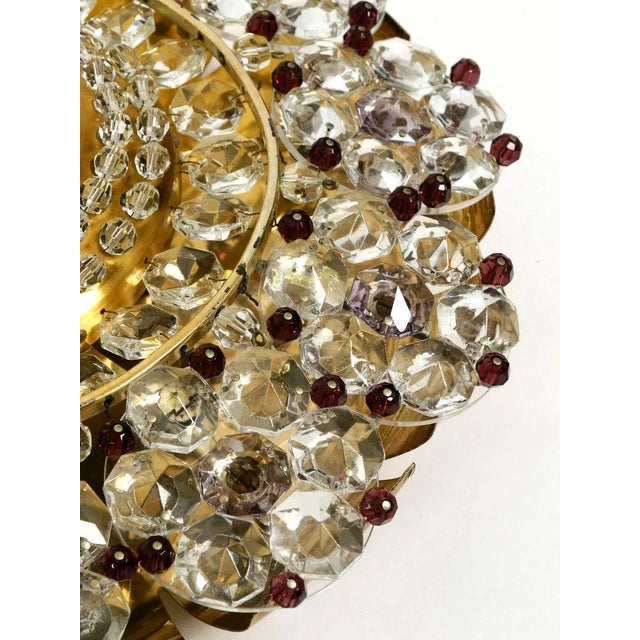 Mid-Century Modern Glass & Brass Ceiling Lamp, 1960s For Sale - Image 15 of 18