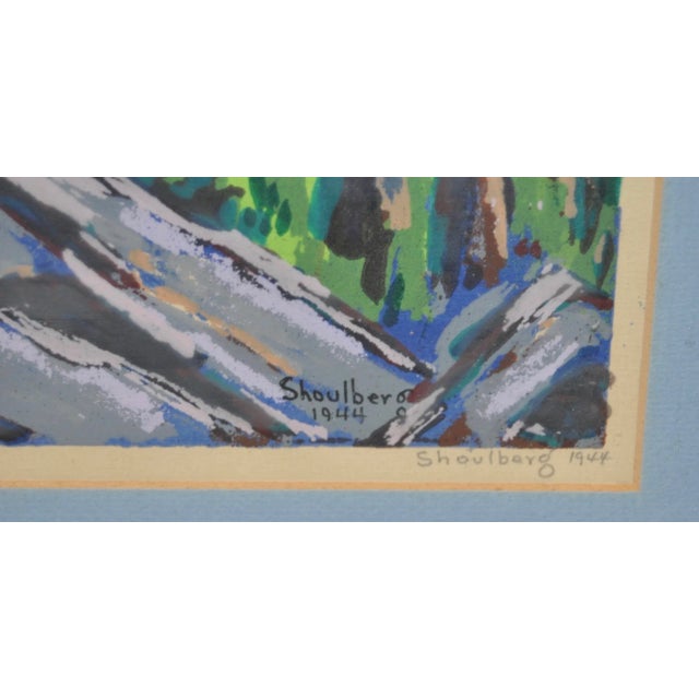 American Harry Shoulberg "The Bridge" Serigraph C.1944 For Sale - Image 3 of 8